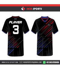 BLACK DOTS WITH ROAD TEXTURE   SOCCER JERSEYS